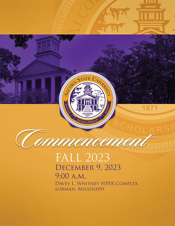 Alcorn State University Fall 2023 Commencement Program Cover