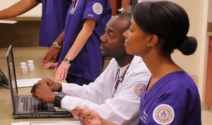 Alcorn State University nursing students attending class