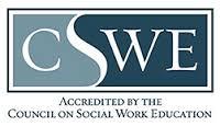Graphic recognizing accreditation by the Council on Social Work Education