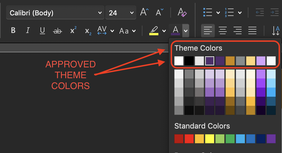 (Picture of powerpoint theme color pallet)