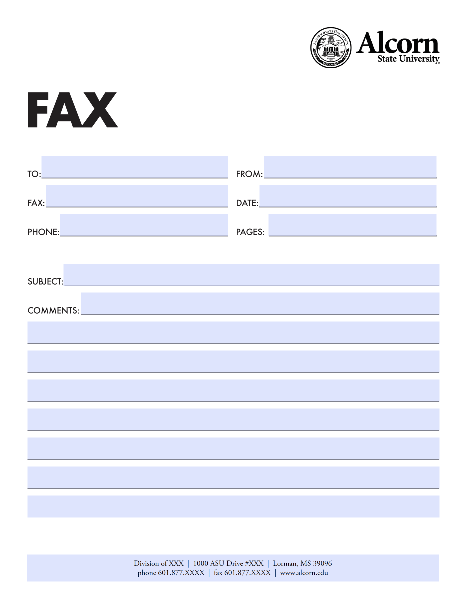 (Picture of fax sheet template example #2)