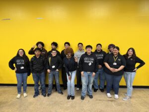 Jasmine Jones with Santa Fe South High School students.