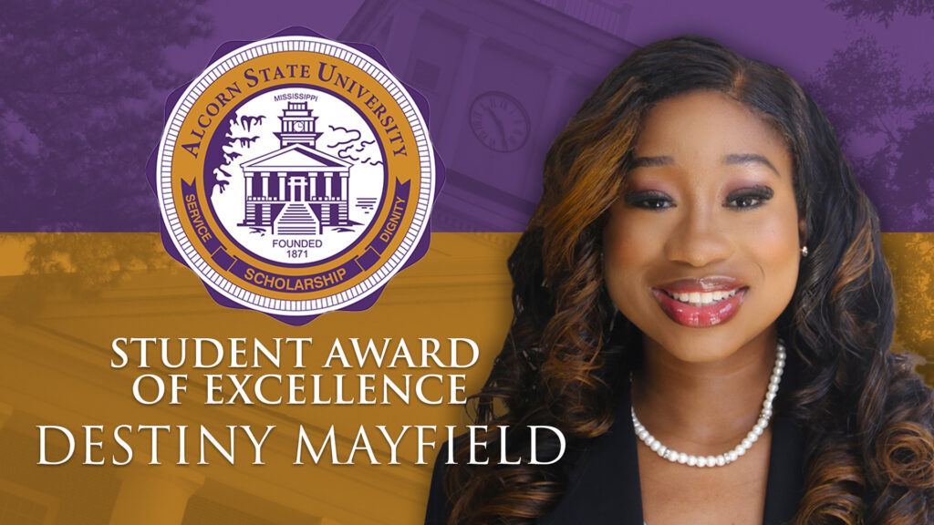 Student Award of Excellence, Destiny Mayfield