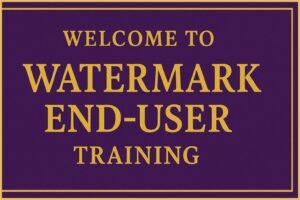 Watermark End User Training banner.