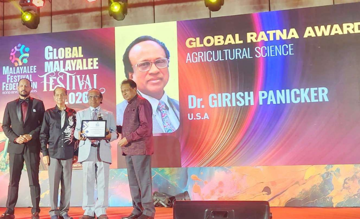 Panicker receives India’s 2026 Global Ratna Award for agricultural ...