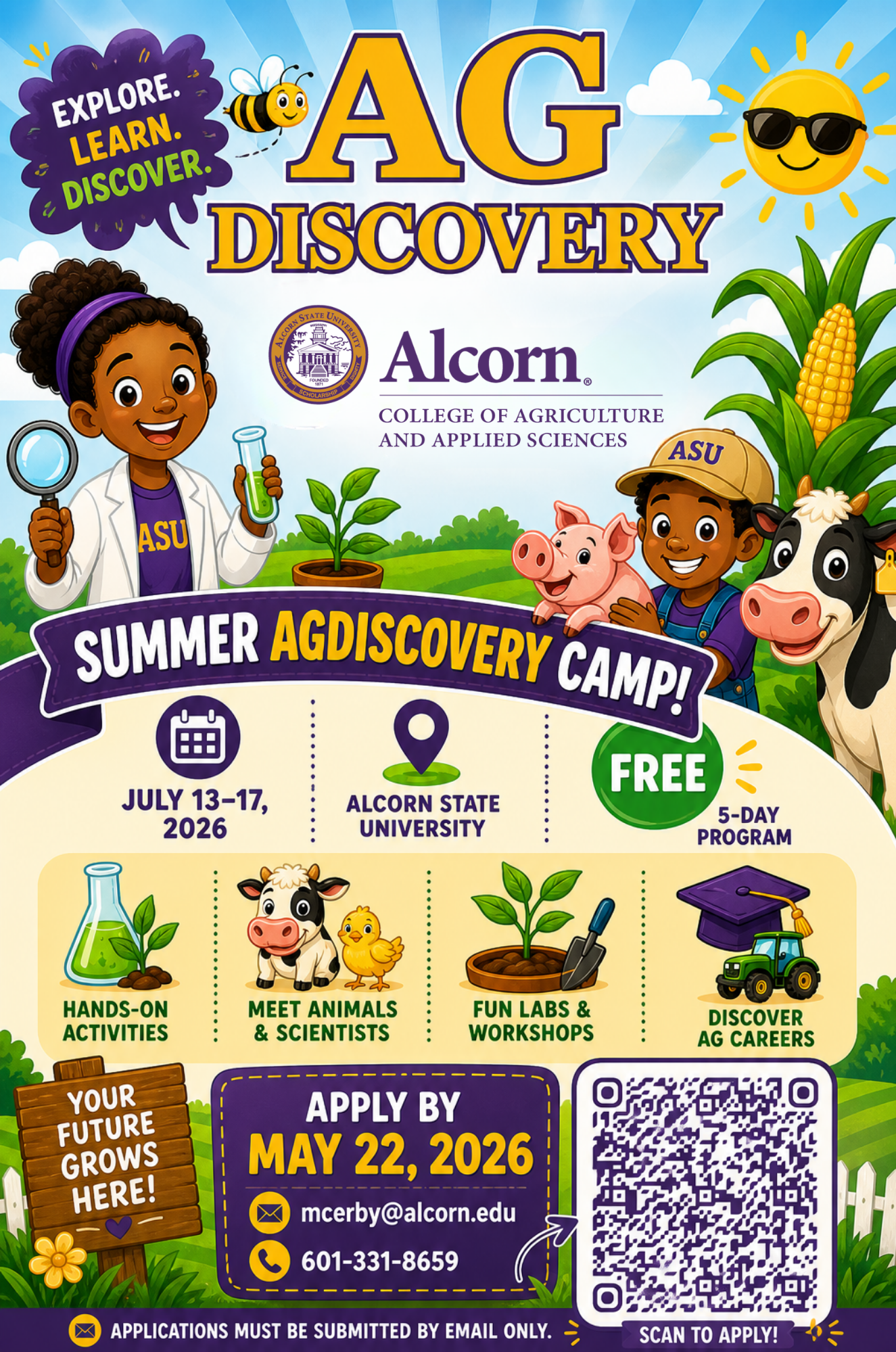 AG DISCOVERY SUMMER CAMP 2026 APPLICATION FLYER