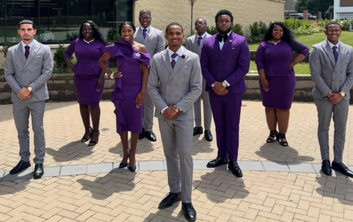 From left to right: Bryan Alvarez, NPHC President, Shatavia Buford, SGA Parliamentarian, Erin Nichols, 100th Miss Alcorn, Jermerius Wilson, Sophomore Class President, Antoine Johnson, 69th SGA President, Xavier Freeman, Junior Class President, Jerrell Erving, 6th Mister Alcorn, Lauren Sanders, Executive Secretary, Chrisshun Armstrong, First Vice President.