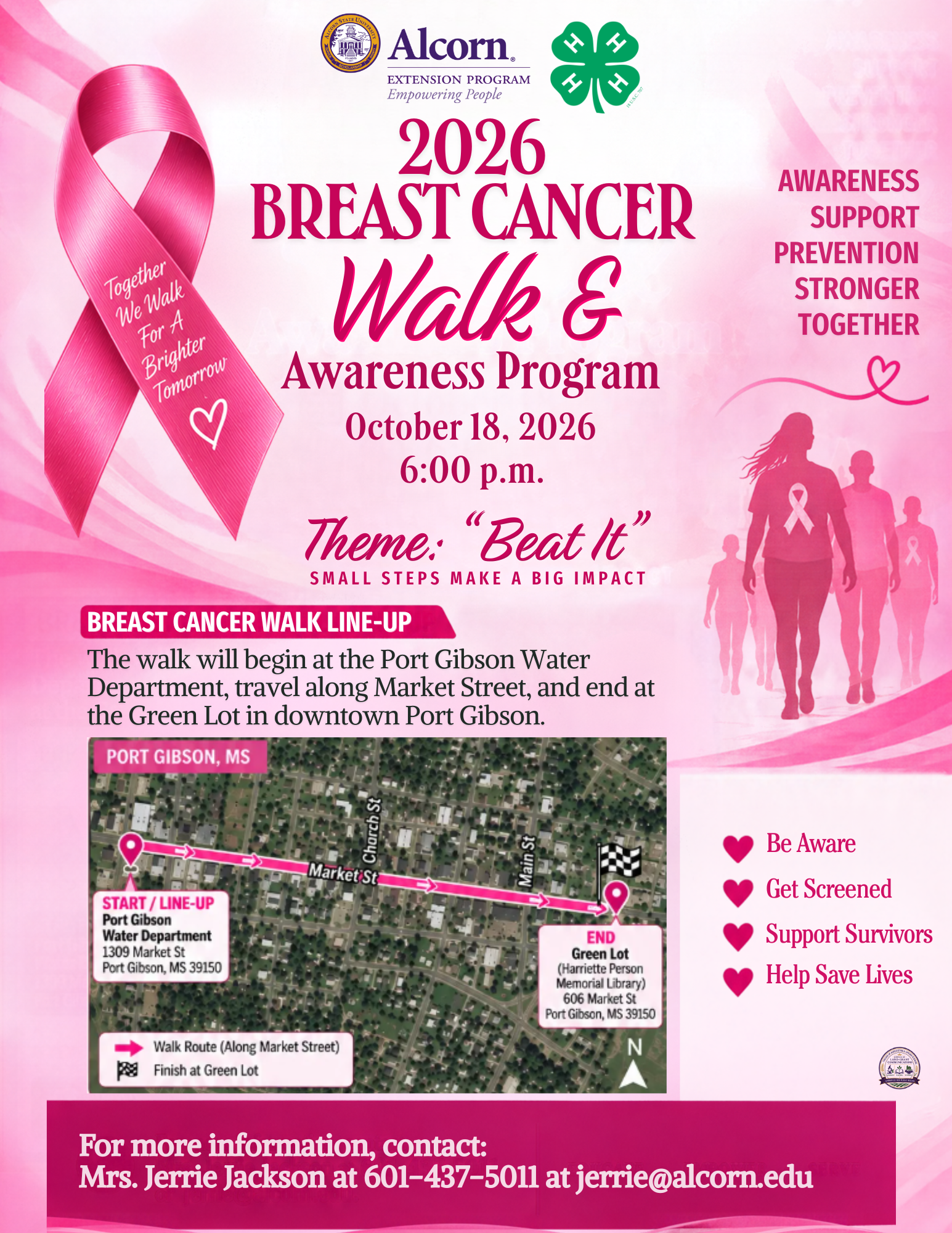 Breast Cancer Walker, October 8, 2026, Port Gibson MS